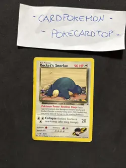 Pokemon Card Rocket's Snorlax 33/132 -Gym Heroes-Eng-no Holo-Exc! - Image 1