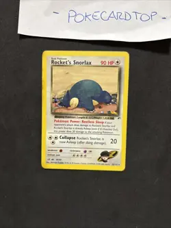 Pokemon Card Rocket's Snorlax 33/132 -Gym Heroes-Eng-no Holo-Exc! - Image 3