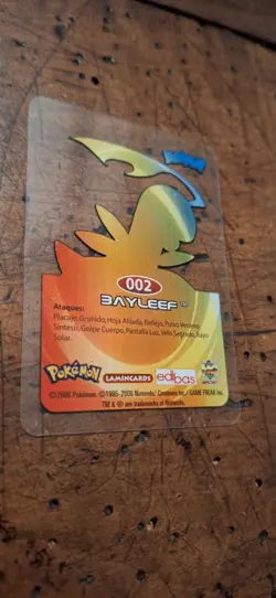 Bayleef 002 Pokemon Lamincards Edibas - ESP - EXC - Image 2