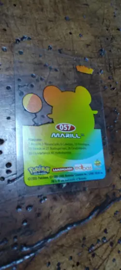 Marill 057 Pokemon Lamincards Edibas - ESP - GOOD - Image 2