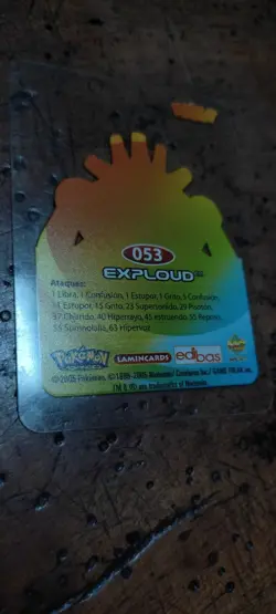 Exploud 053 Pokemon Lamincards Edibas - ESP - EXC - Image 2