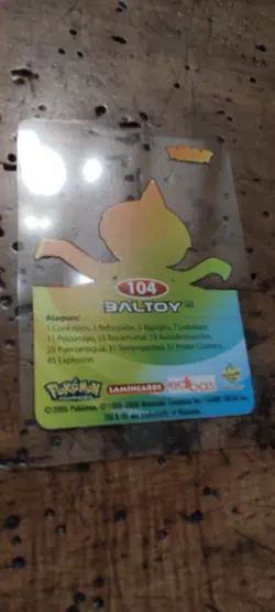 Baltoy 104 Pokemon Lamincards Edibas - ESP - GOOD - Image 2