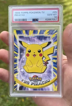 1999 Topps Pokemon Tv Pikachu #25 PSA 10 - Image 1