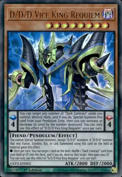D/D/D Vice King Requiem - Ultra Rare 1st Edition GFP2-EN002 - NM - YuGiOh - Image 1