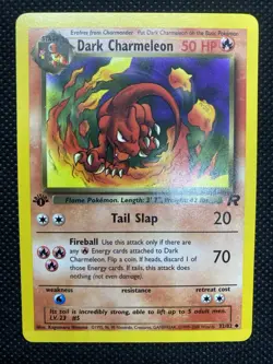 2000 Pokemon Team Rocket 1st Edition Dark Charmeleon 32/82 in OneTouch Case - Image 3