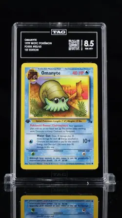 1999 POKEMON FOSSIL 1ST EDITION #52 OMANYTE TAG 8.5 PSA BGS - Image 1
