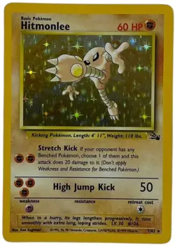 1999 Pokemon Classic - Fossil #7 Hitmonlee Holofoil NM-MT - Image 1