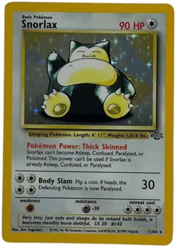 1999 Pokemon Classic - Jungle #11 Snorlax Holofoil EX-MT - Image 1