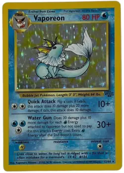 1999 Pokemon Classic - Jungle #12 Vaporeon Holofoil NM-MT - Image 1