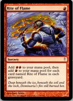 Mtg Magic The Gathering Rite of Flame Coldsnap See Scan E - Image 1