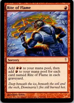 Mtg Magic The Gathering Rite of Flame Coldsnap See Scan B - Image 1