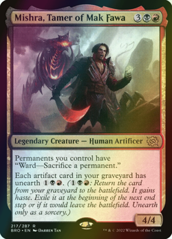 MTG Mishra, Tamer of Mak Fawa Foil ** The Brothers' War ** English (NM) - Image 1