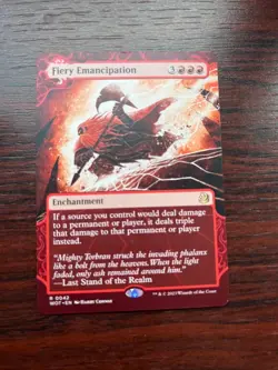 1x SHOWCASE FIERY EMANCIPATION - Commander - MTG - Magic the Gathering - Image 1