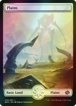 MTG Plains (278) Full Art Foil ** The Brothers' War ** English (NM) - Image 1