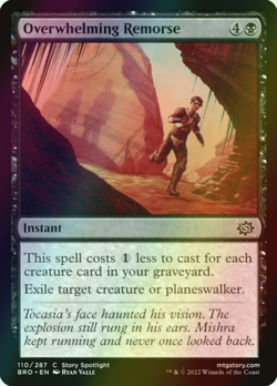 MTG Overwhelming Remorse Foil ** The Brothers' War ** English (NM) - Image 1