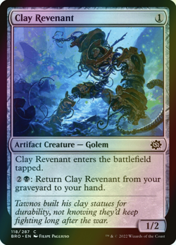 MTG Clay Revenant Foil ** The Brothers' War ** English (NM) - Image 1