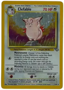 1999 Pokemon Classic - Jungle #1 Clefable Holofoil EX - Image 1