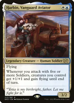 MTG Harbin, Vanguard Aviator ** The Brothers' War ** English (NM) - Image 1