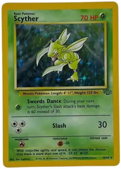 1999 Pokemon Classic - Jungle #10 Scyther Holofoil NM-MT - Image 1