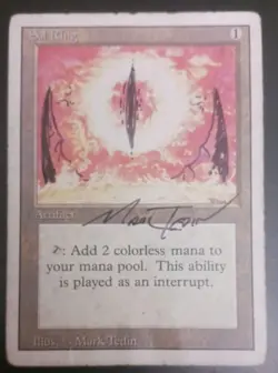 SOL RING | ALTERED SIGNED Mark Tedin | The Eye of Sauron | Magic the Gathering - Image 1