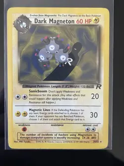 Pokemon Dark Magneton Team Rocket 28/82 Rare Stage 1 60 HP Regular English - Image 1