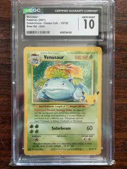 Lot of (3) CGC 10 Charizard Venusaur Blastoise 4/102 Pokemon Celebrations - Image 3