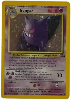 1999 Pokemon Classic - Fossil #5 Gengar Holofoil EX - Image 1