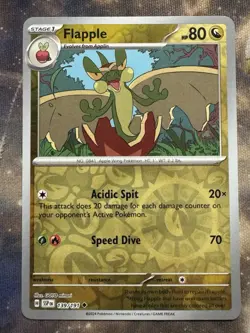 Pokemon TCG Flapple 139/191 Sv08: Surging Sparks Reverse Holo - Image 1
