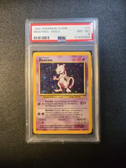 1999 POKEMON GAME MEWTWO - HOLO - BASE SET #10/102 RARE GAMEFREAK PSA 8 NM-MINT - Image 1