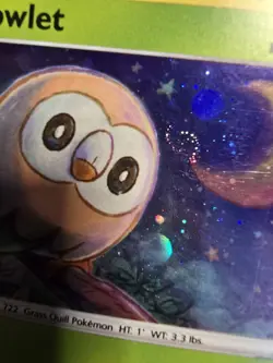 *Head Swirl* Pokemon TCG Rowlet SWSH220 Cosmos Holo Lightly Played - Image 2