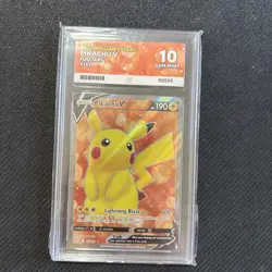 Pokemon SWSH Brilliant Stars Pikachu V Full Art ACE 10 Gem Mint - Image 1