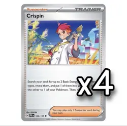 4x Crispin - 105/131 - SV: Prismatic Evolutions (PRE) Pokemon Playset x4 - Image 1
