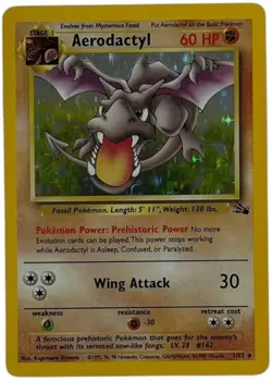1999 Pokemon Classic - Fossil #1 Aerodactyl Holofoil EX-MT - Image 1