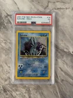2001 POKEMON NEO REVELATION #14 SUICUNE-HOLO PSA 5 - Image 1
