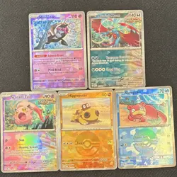 Pokemon Holo Lot - Munkidori, Roaring Moon, Scream Tail, Hippopotas, Slowpoke - Image 1