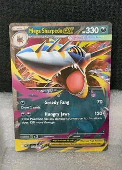 Pokemon Mega Sharpedo ex 061/094 *DOUBLE RARE* NM/M ME02: Phantasmal Flames - Image 1