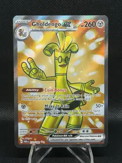 Pokemon: Gholdengo EX Ultra Rare Full Art Holo 231/182 Paradox Rift - Image 1