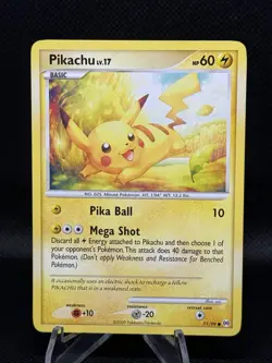 2009 Pikachu Lv. 17 71/99 Basic Pokemon Arceus LP Condition 🔥🔥🔥 - Image 1