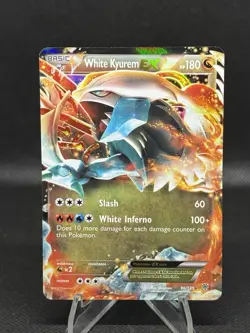 Pokemon White Kyurem EX 96/135 Plasma Storm Ultra Rare Holo LP+ NM - Image 1