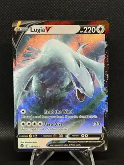 Pokemon Sword & Shield Silver Tempest Lugia V 138/195 Rare - Image 1