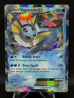 Pokemon TCG Vaporeon-EX 2016 Generations 24/83 Holo Ultra Rare LP - Image 1