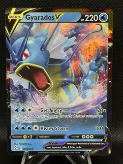 Pokemon Sword & Shield Evolving Skies 028/203 Gyarados V Ultra Rare LP 🔥 🔥 - Image 1