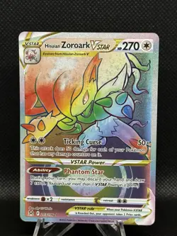 Pokemon TCG Hisuian Zoroark VSTAR (Rainbow) Lost Origin 203/196 Secret Rare - Image 1