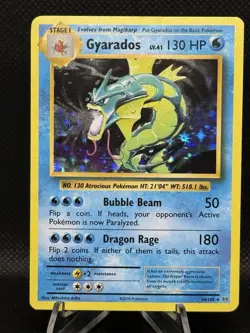 Pokemon TCG Gyarados XY Evolutions 34/108 HOLO Rare - Image 1