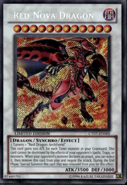 Red Nova Dragon Ltd Ed Secret Rare CT07-EN005 Yu-Gi-Oh! - Image 1