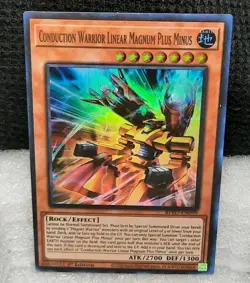 Yu-Gi-Oh! Conduction Warrior Linear Magnum Plus Minus *SUPER RARE* BPRO-EN099 NM - Image 1