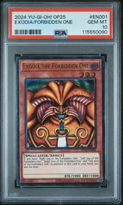 Yu-Gi-Oh EXODIA THE FORBIDDEN ONE ULTIMATE RARE OP25-EN001 YUGIOH PSA 10 - Image 1
