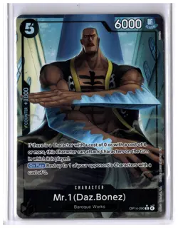 Mr. 1 (Daz.Bonez) Alt Art Rare #OP14-090 R One Piece ENG - Image 1