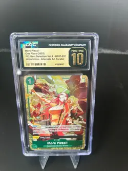 CGC Pristine 10 More Pizza!! OP07-037 Alt Art One Piece Best Selection Vo - Image 1