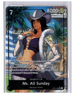 Ms. All Sunday Alt Art Super Rare #OP14-084 One Piece ENG - Image 1